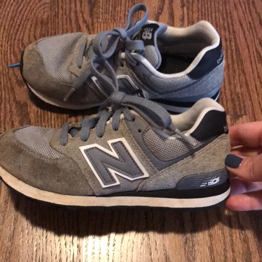 Grey new balance sneakers